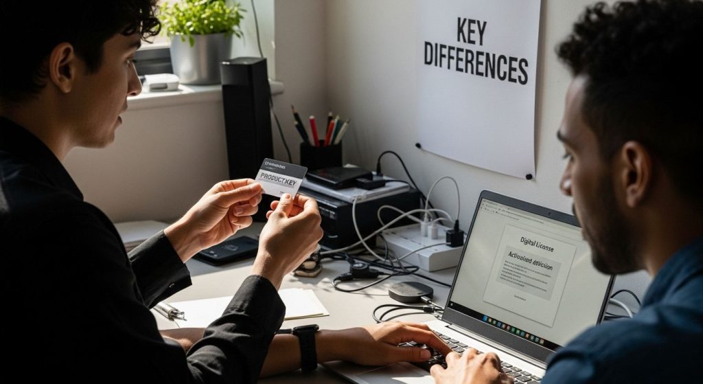 Digital License vs Product Key